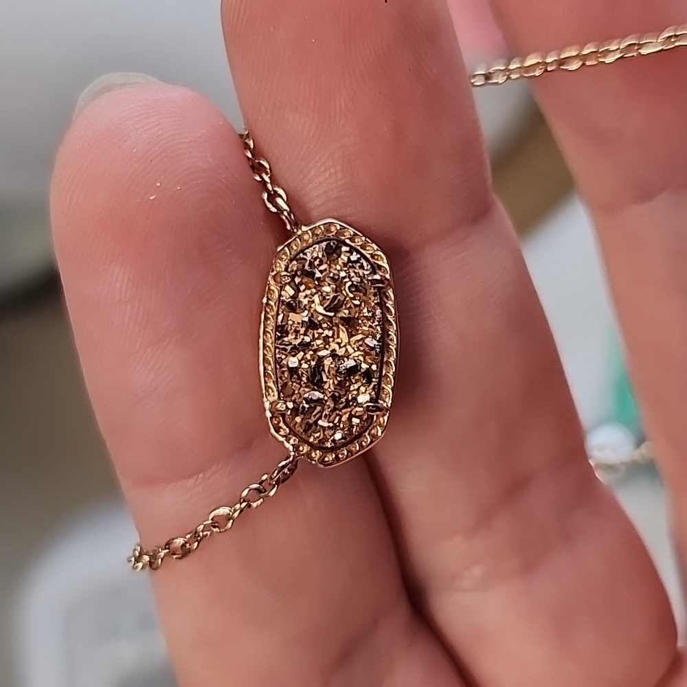 Elisa Gold Drusy pendant Kendra Scott Necklace